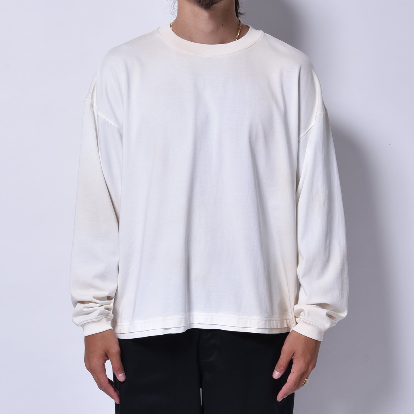 rin / SUN Dolman Long Sleeve Tee WH SUN