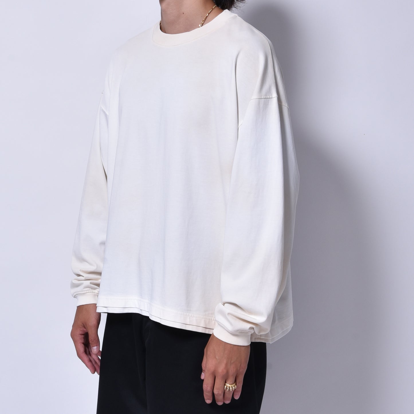 rin / SUN Dolman Long Sleeve Tee WH SUN