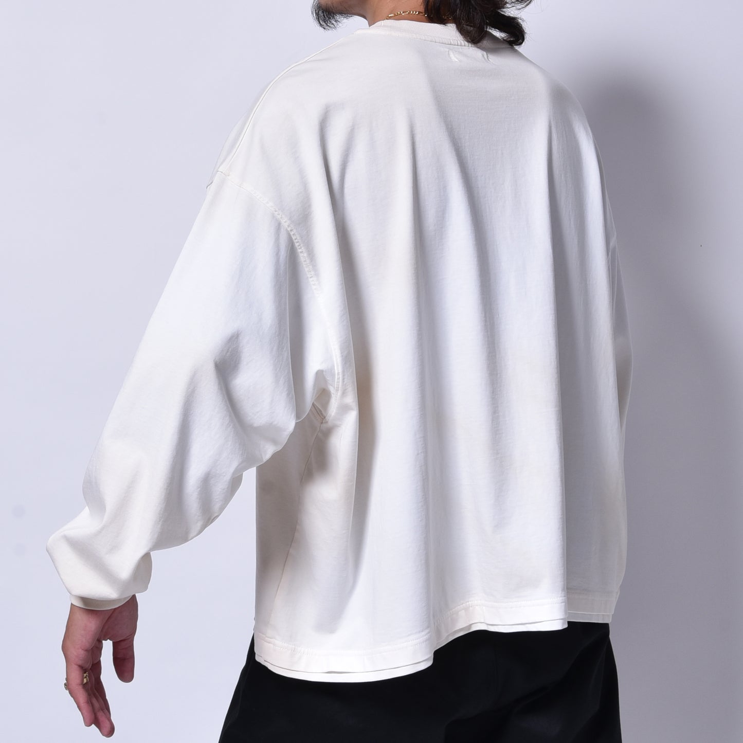 rin / SUN Dolman Long Sleeve Tee WH SUN