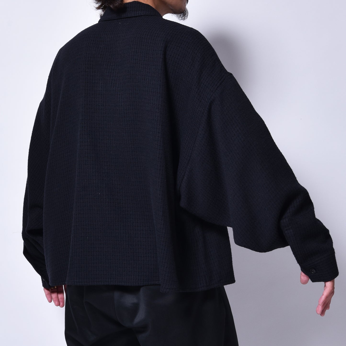 rin / Loop Short Wide L/S Shirt BK