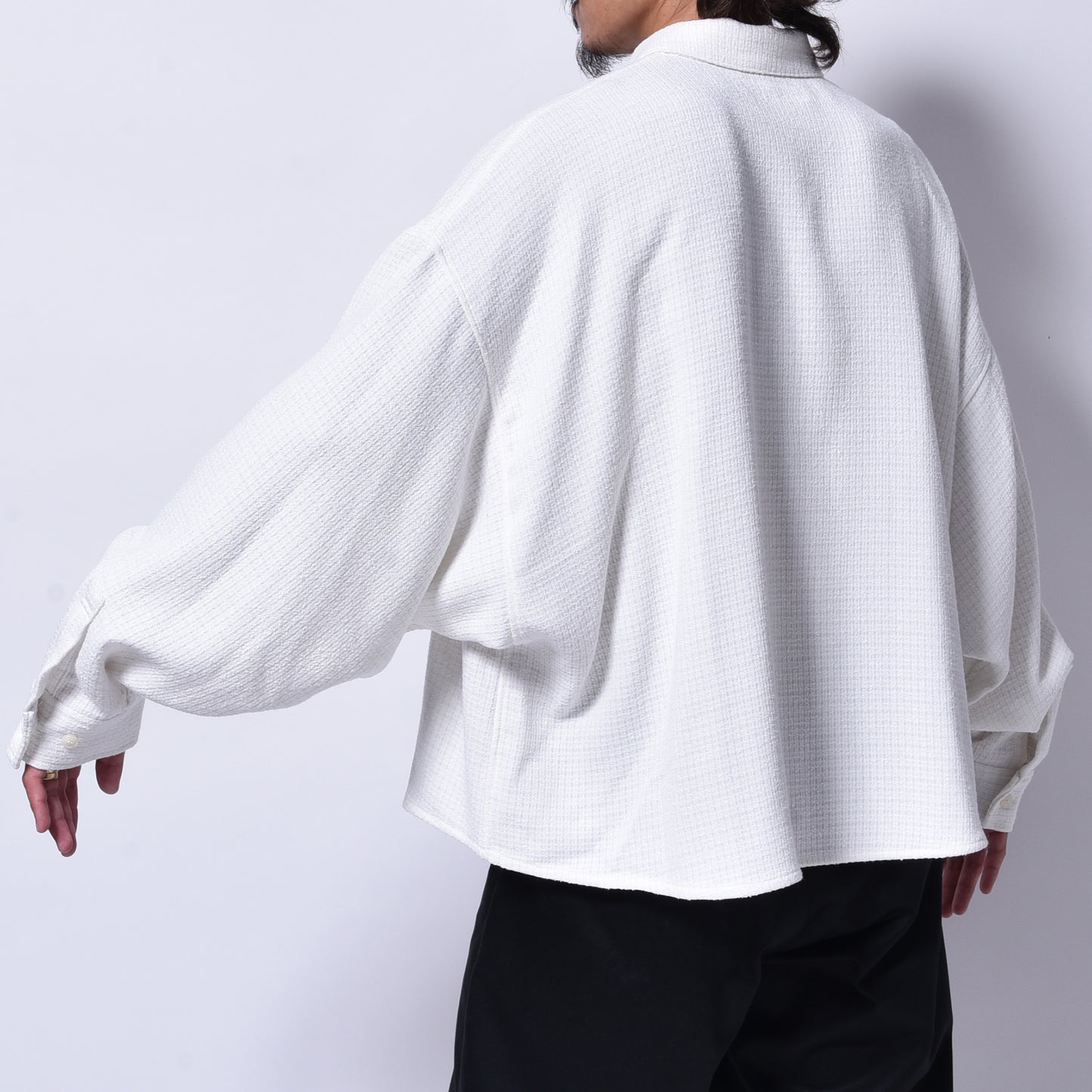 rin / Loop Short Wide L/S Shirt WH