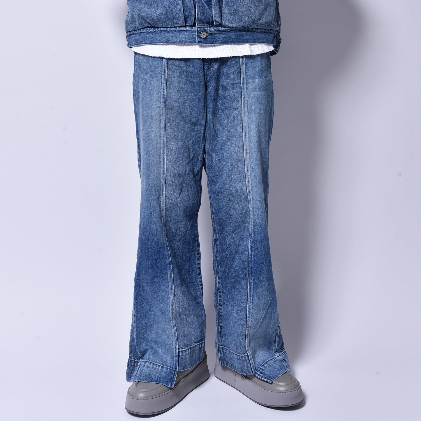 rin / Double Denim Pants STONE WASH