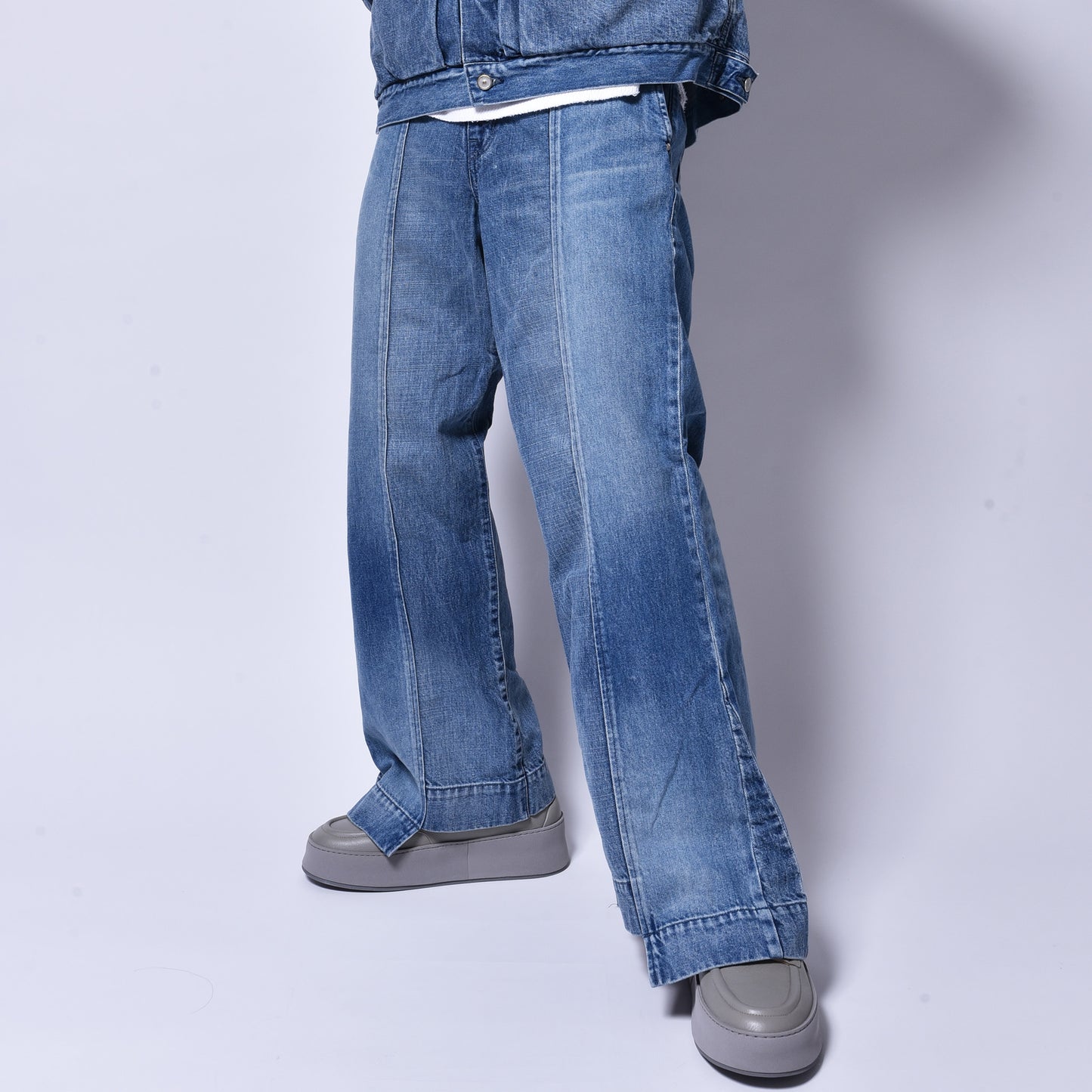 rin / Double Denim Pants STONE WASH