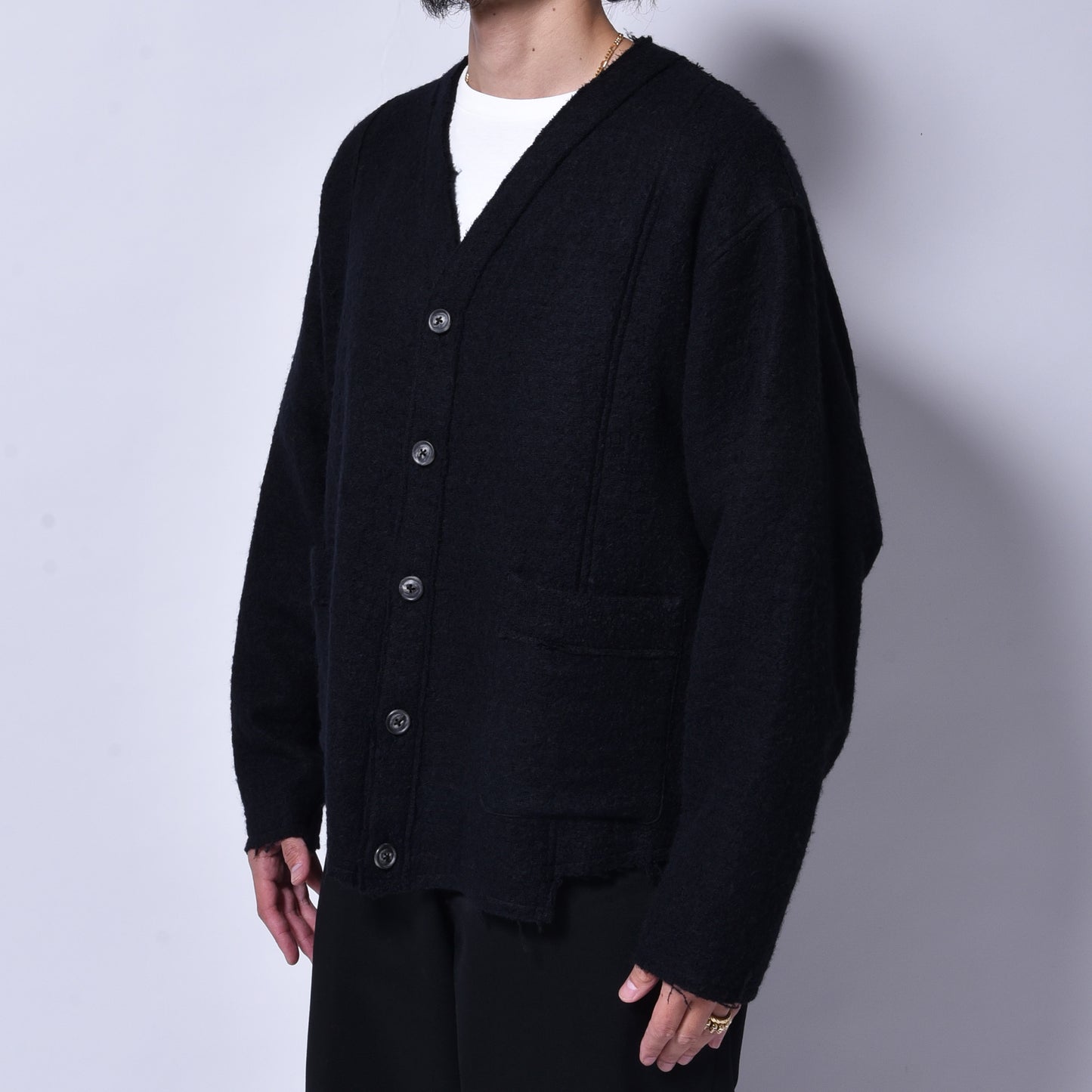 rin × WATANABE TEXTILE / Baby Alpaca Knit Cardigan BK