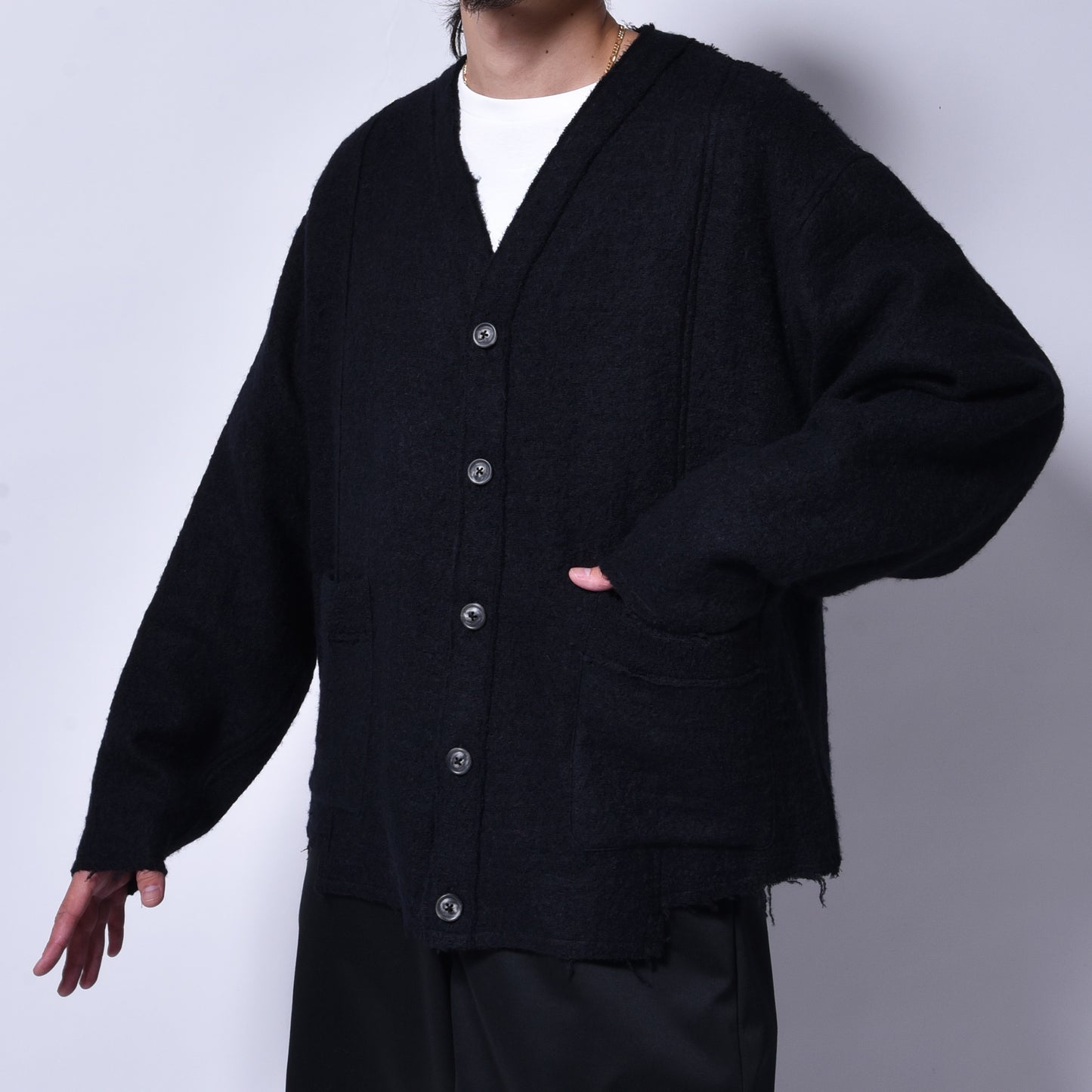 rin × WATANABE TEXTILE / Baby Alpaca Knit Cardigan BK