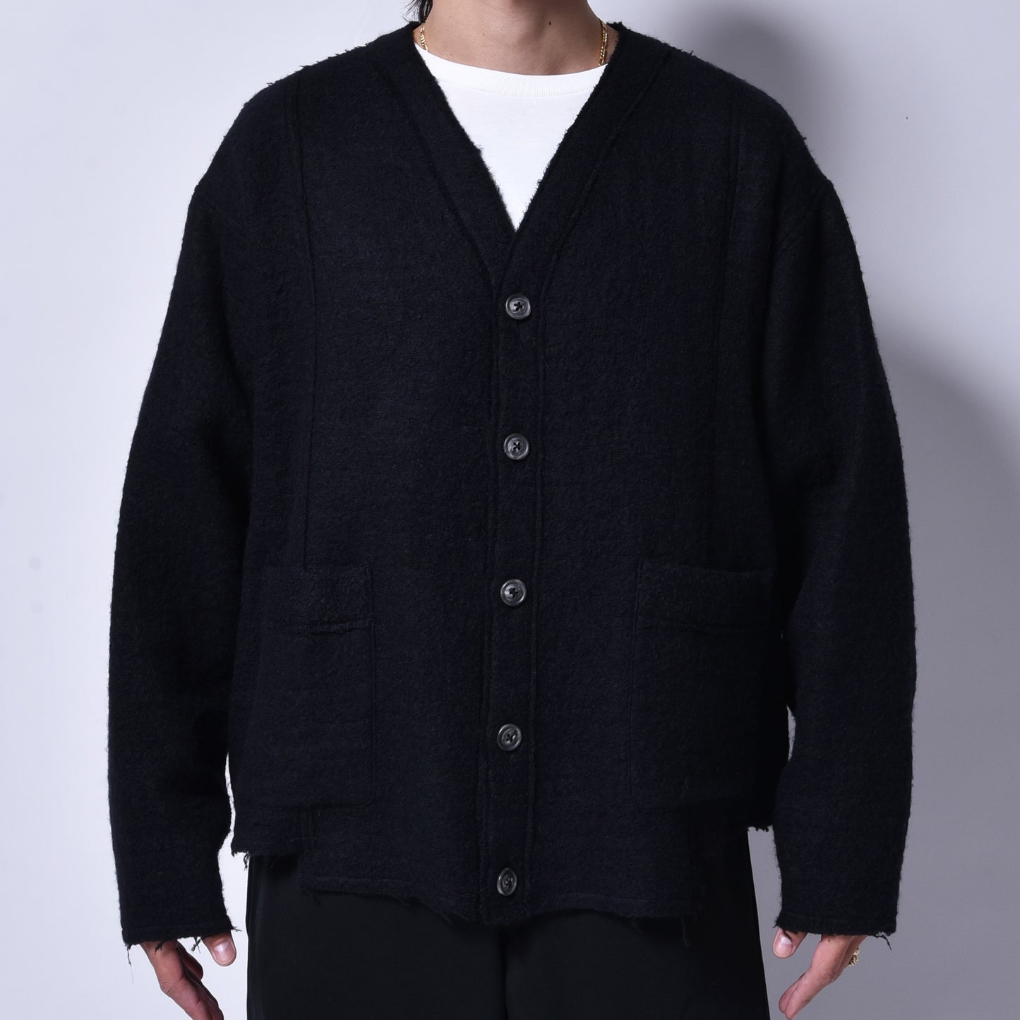 rin × WATANABE TEXTILE / Baby Alpaca Knit Cardigan BK