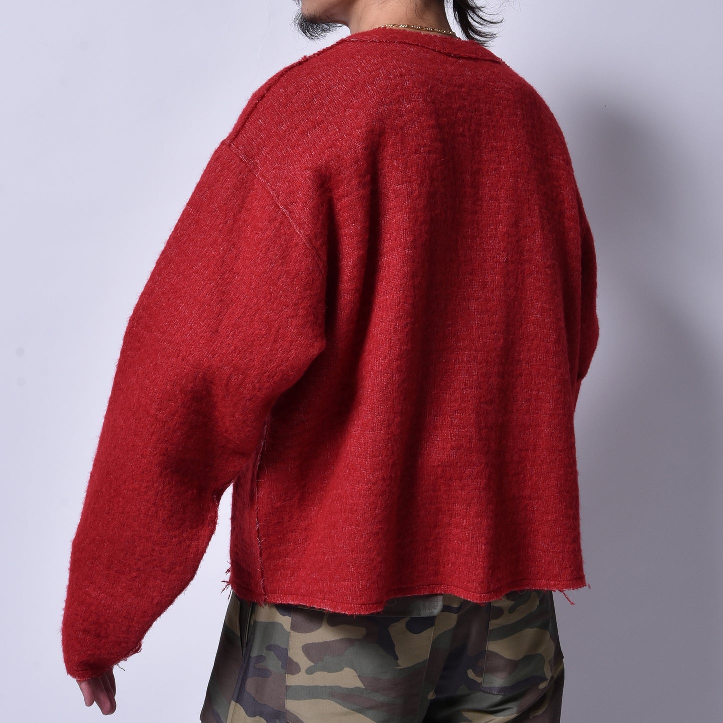 rin × WATANABE TEXTILE / Baby Alpaca Knit Cardigan RED