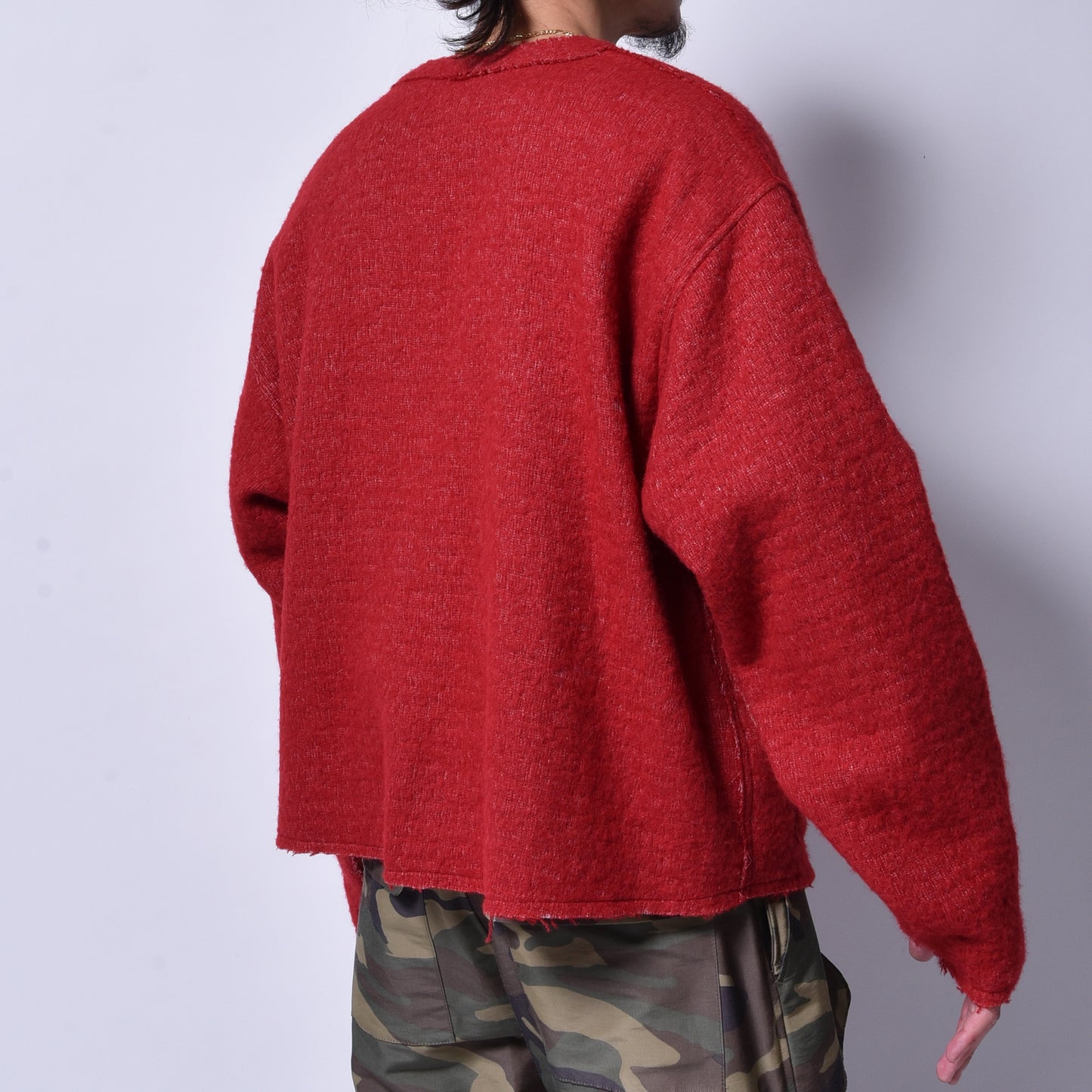 rin × WATANABE TEXTILE / Baby Alpaca Knit Cardigan RED