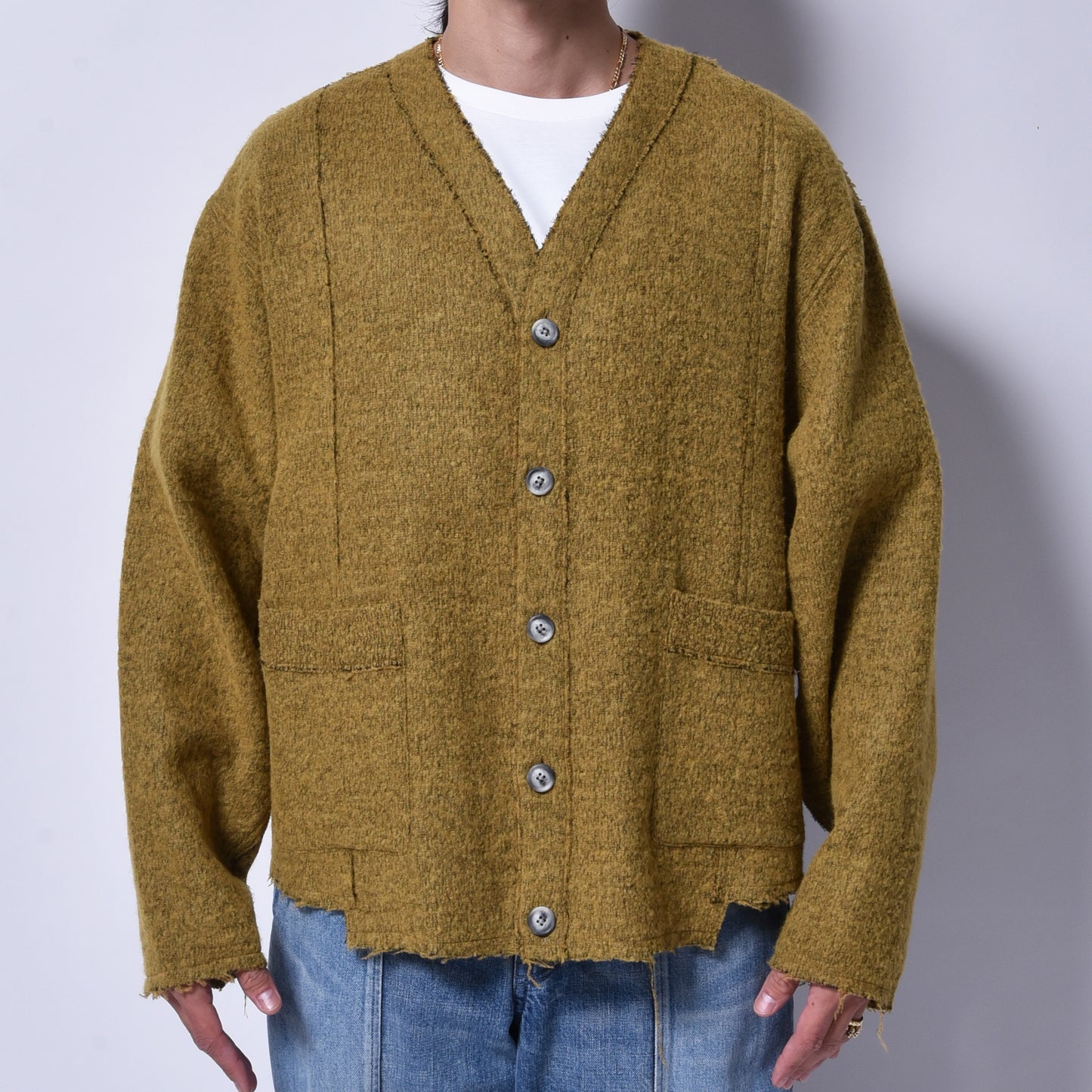 rin × WATANABE TEXTILE / Baby Alpaca Knit Cardigan GOLD