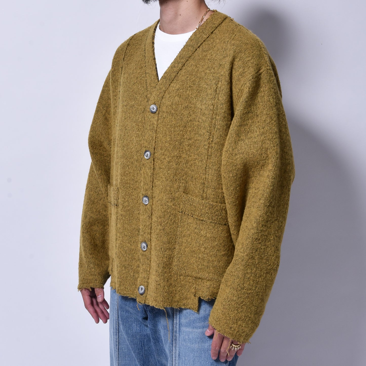 rin × WATANABE TEXTILE / Baby Alpaca Knit Cardigan GOLD