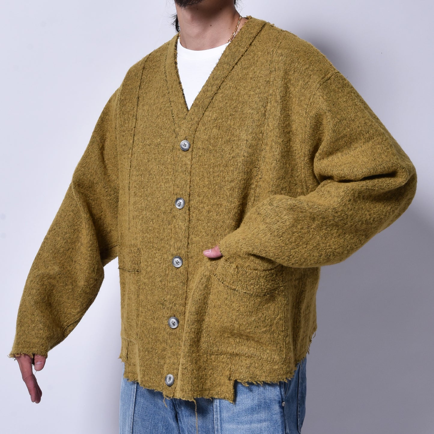 rin × WATANABE TEXTILE / Baby Alpaca Knit Cardigan GOLD