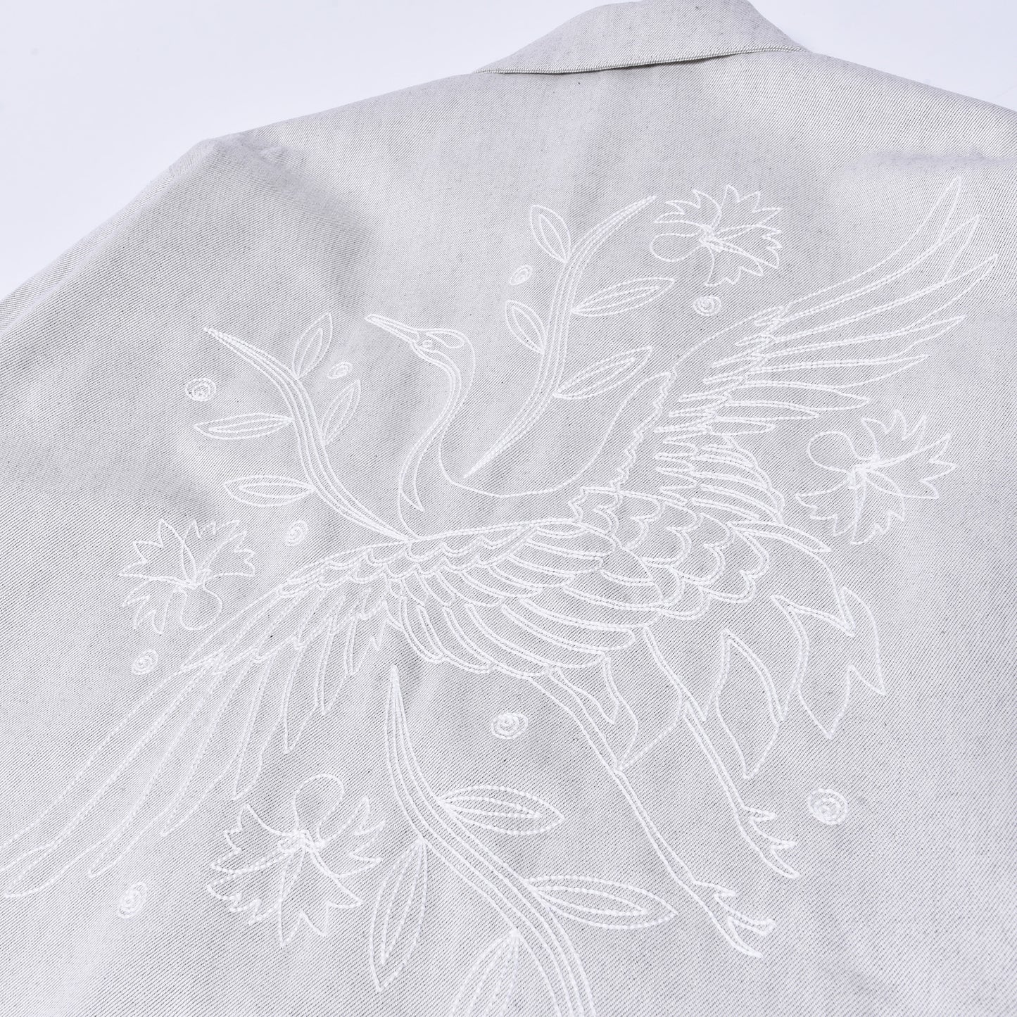 rin / Embroidery Car Coat Jacket WHBK