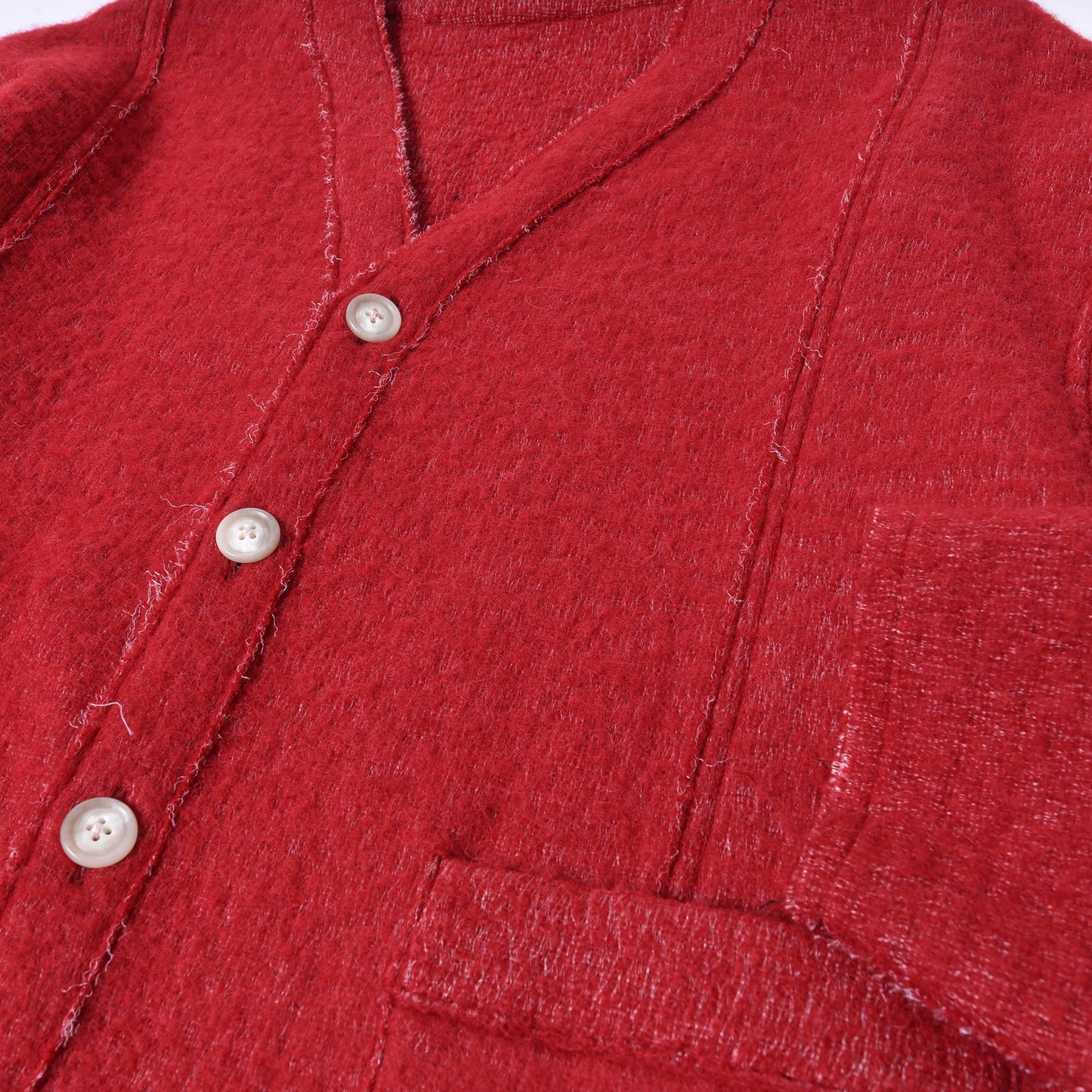 rin × WATANABE TEXTILE / Baby Alpaca Knit Cardigan RED