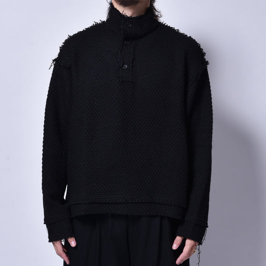 rin / Cut Bee Knit Long Sleeve BK