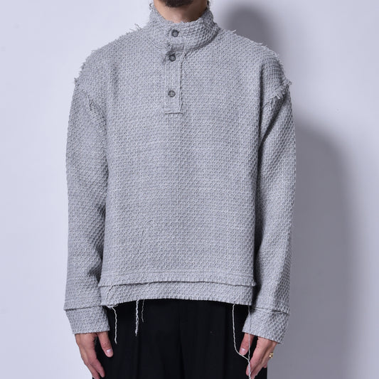 rin / Cut Bee Knit Long Sleeve GREY