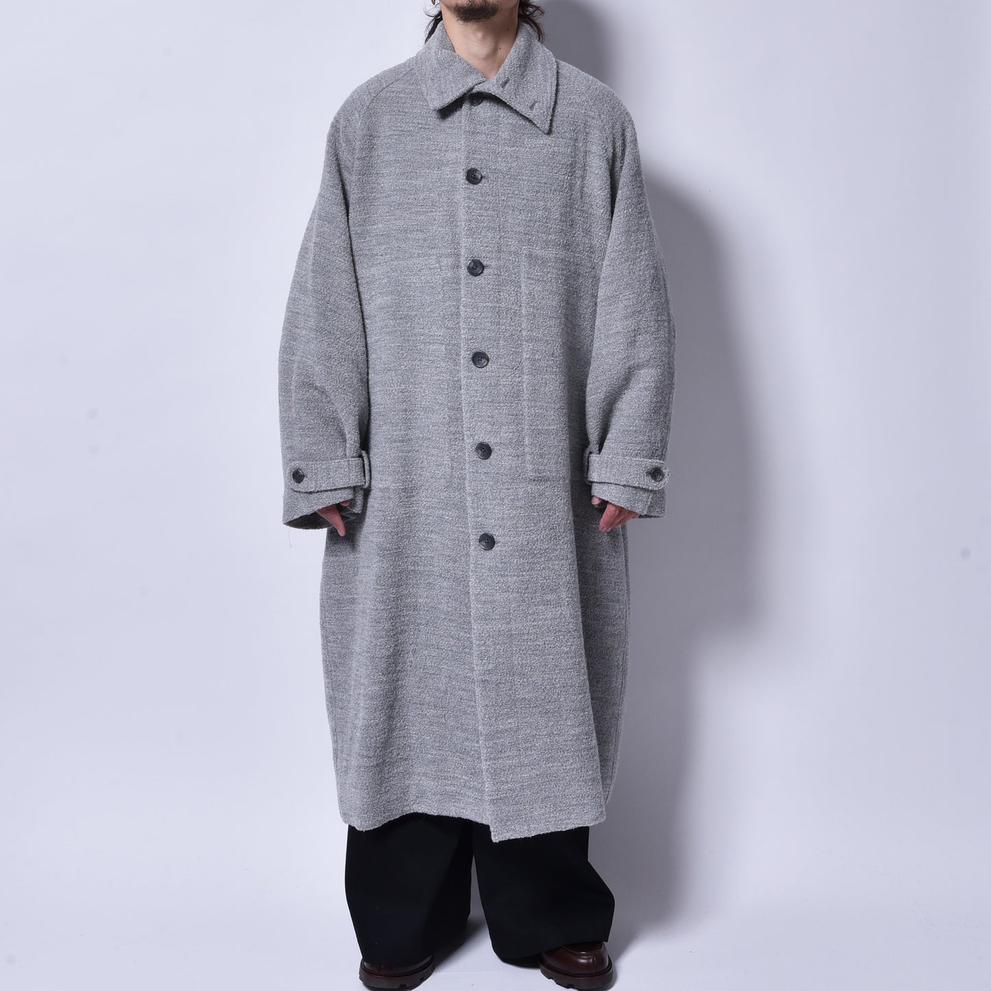 rin × WATANABE TEXTILE / Over Long Coat GREY