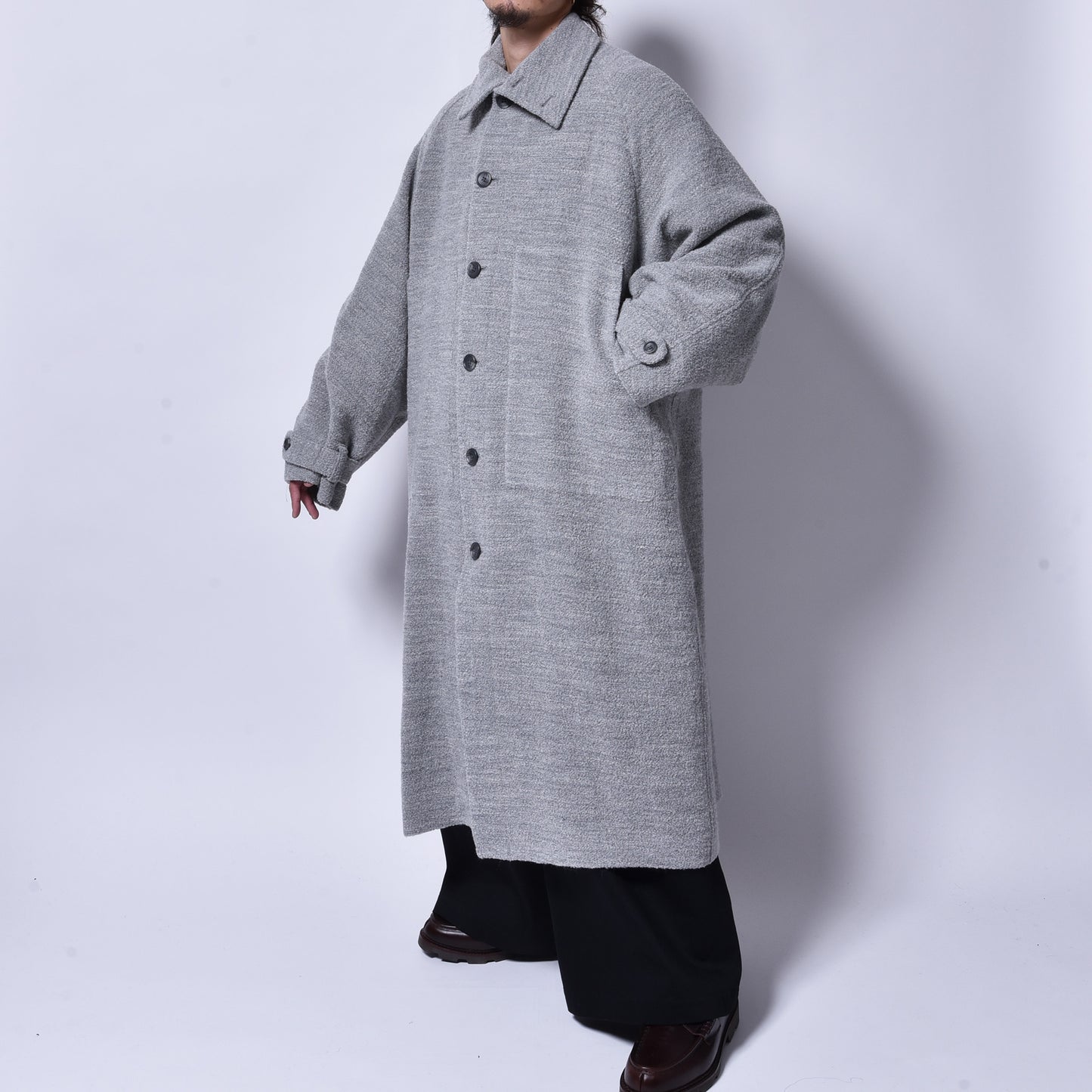 rin × WATANABE TEXTILE / Over Long Coat GREY