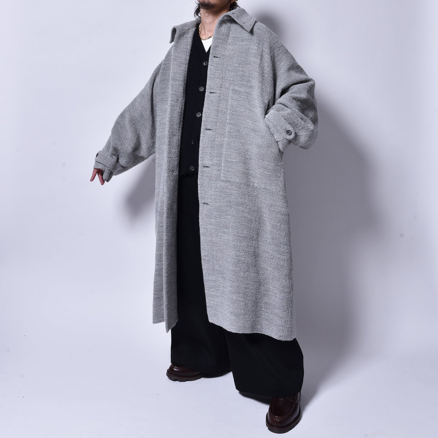 rin × WATANABE TEXTILE / Over Long Coat GREY