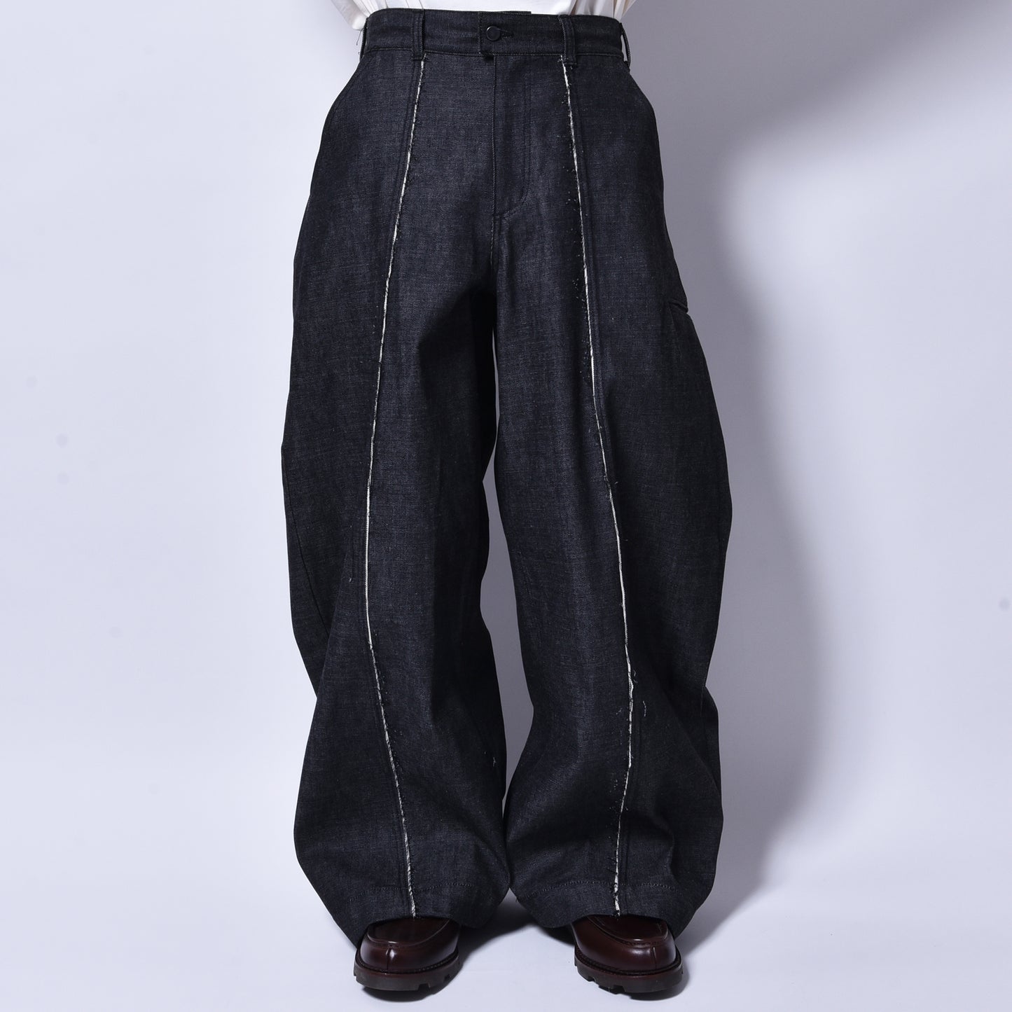 rin / DD Switch Wide Pants BK DENIM