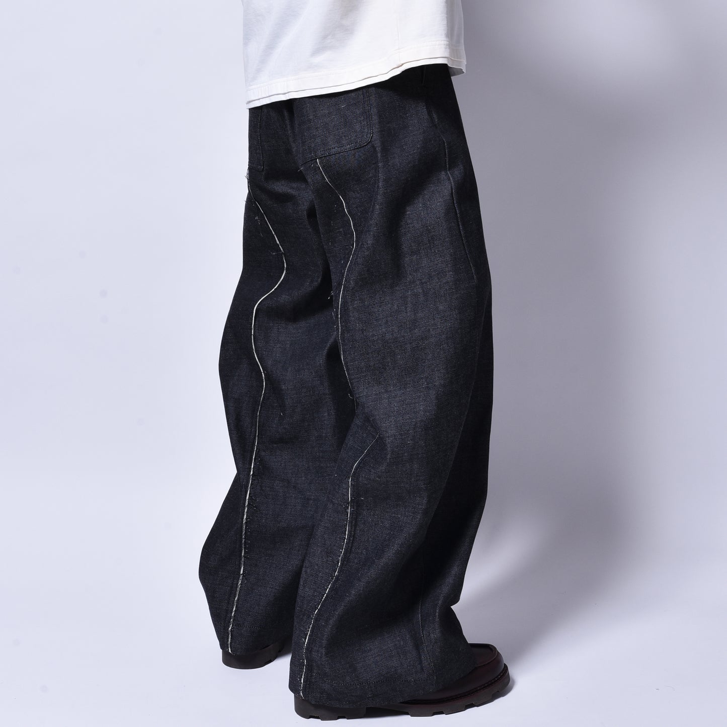 rin / DD Switch Wide Pants BK DENIM