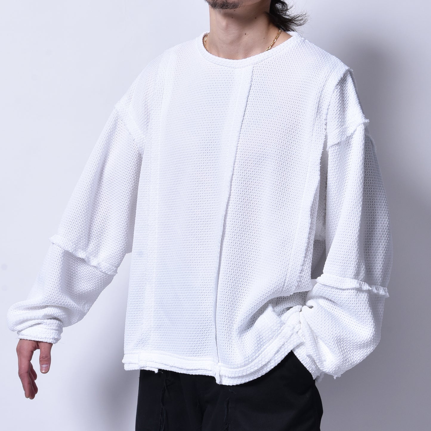 rin / Switch Waffle Long Sleeve WH