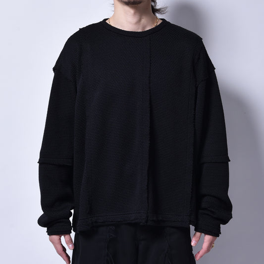 rin / Switch Waffle Long Sleeve BK