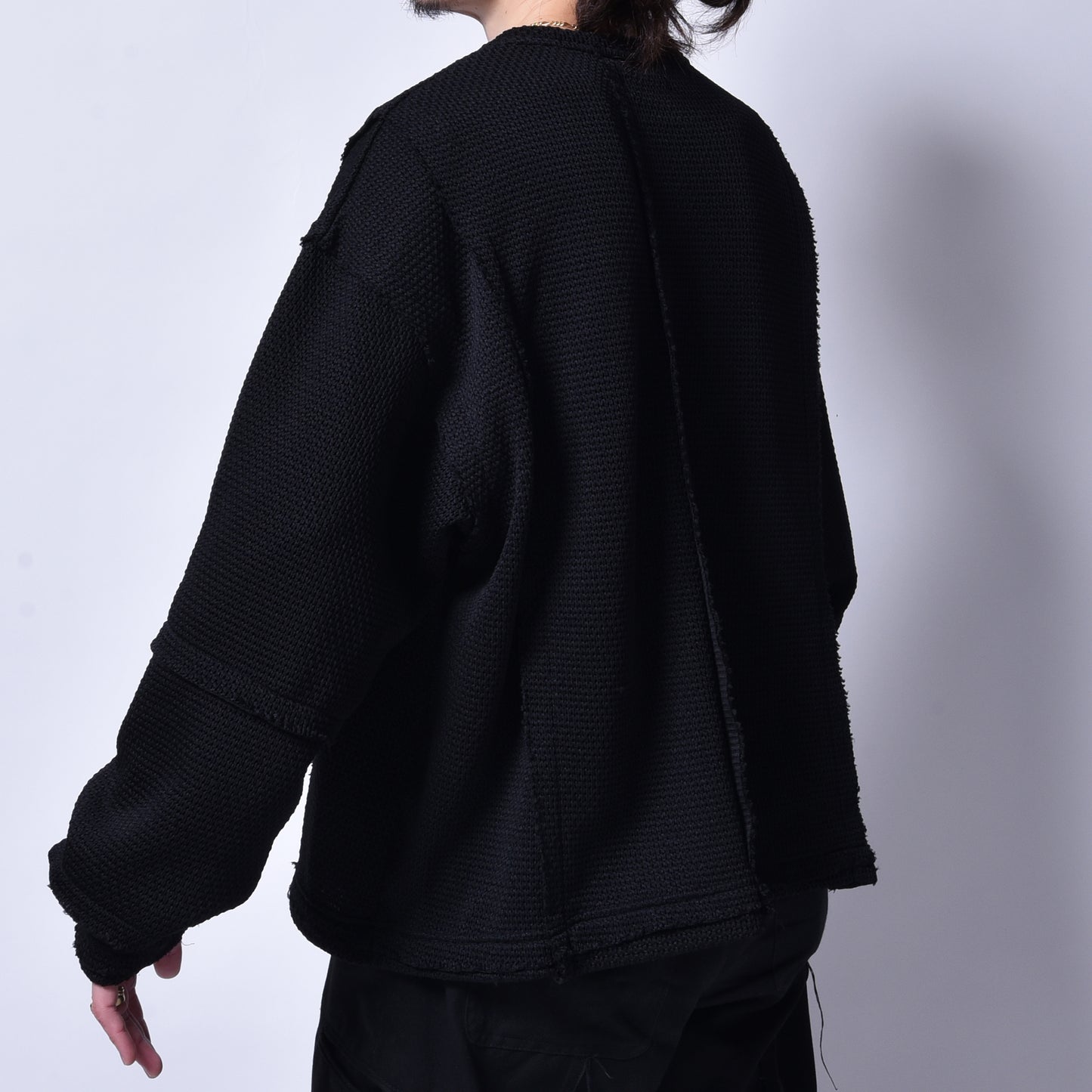 rin / Switch Waffle Long Sleeve BK