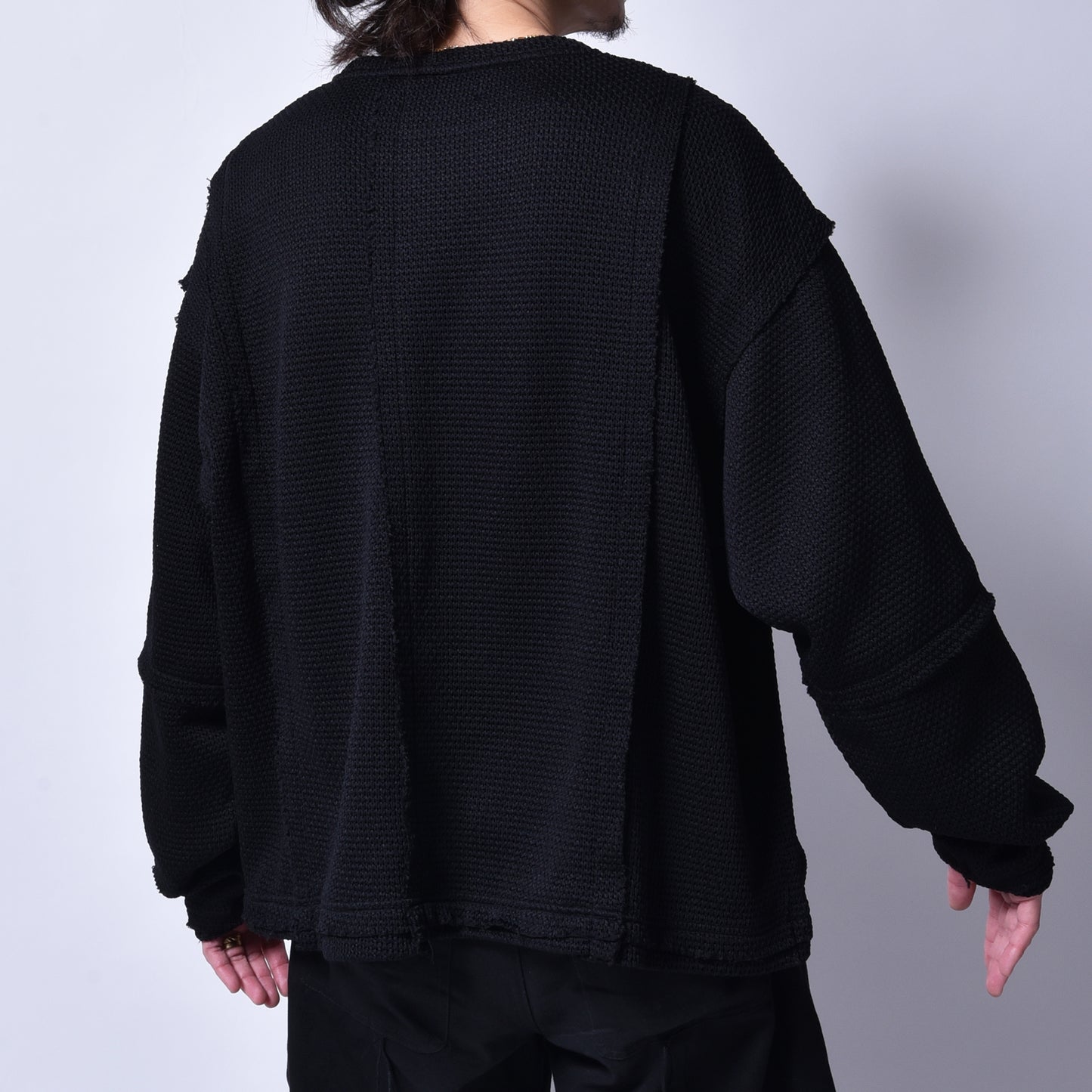 rin / Switch Waffle Long Sleeve BK