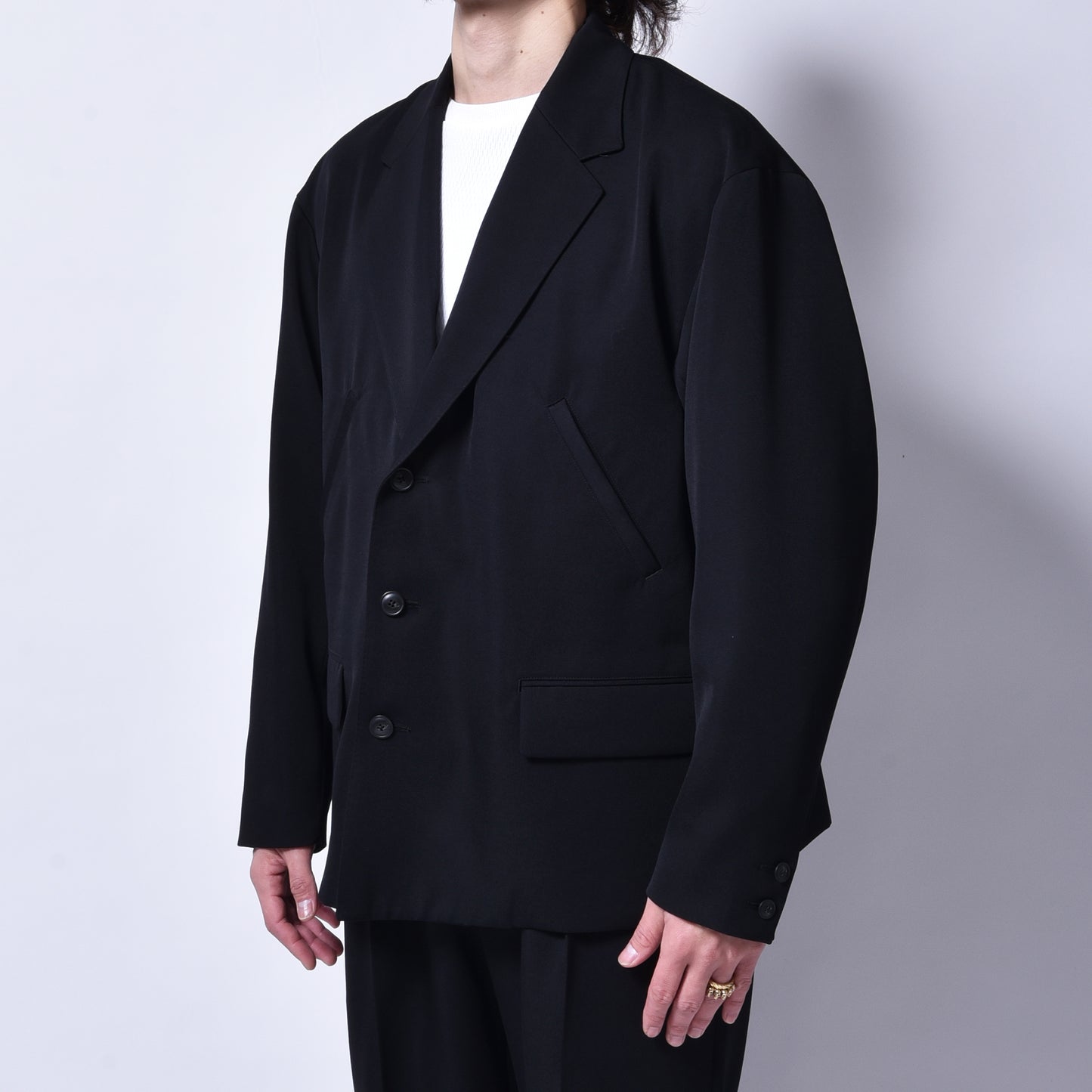 rin / Paper Wool Set Suit BK BK