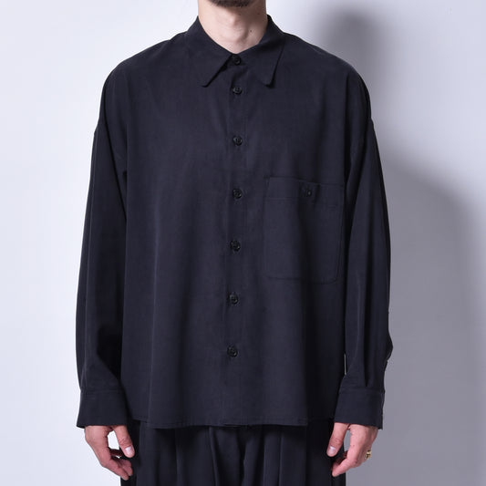rin / Tensel Big Wide L/S Shirt BK