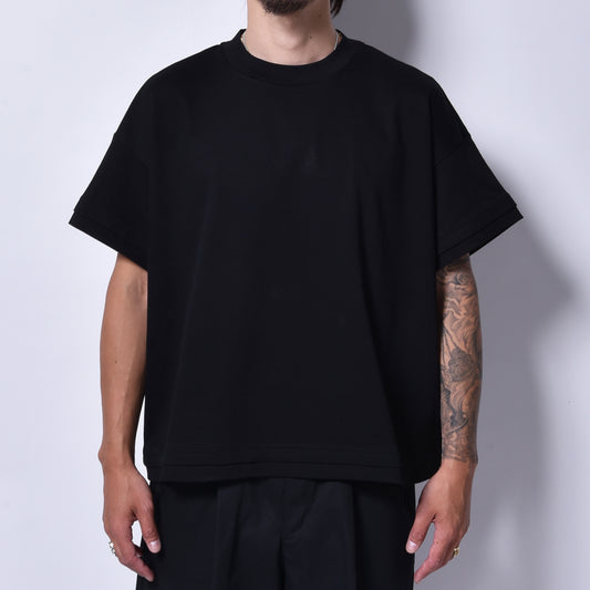 rin / Mini Neck Big Wide S/S Tee BK