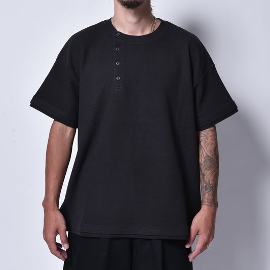 rin / Henry Neck Linen S/S Tee SUMI