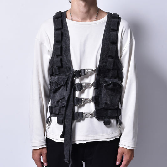 MARCEL EVERETTE / UTILITY SUSPENSION VEST SMOKE