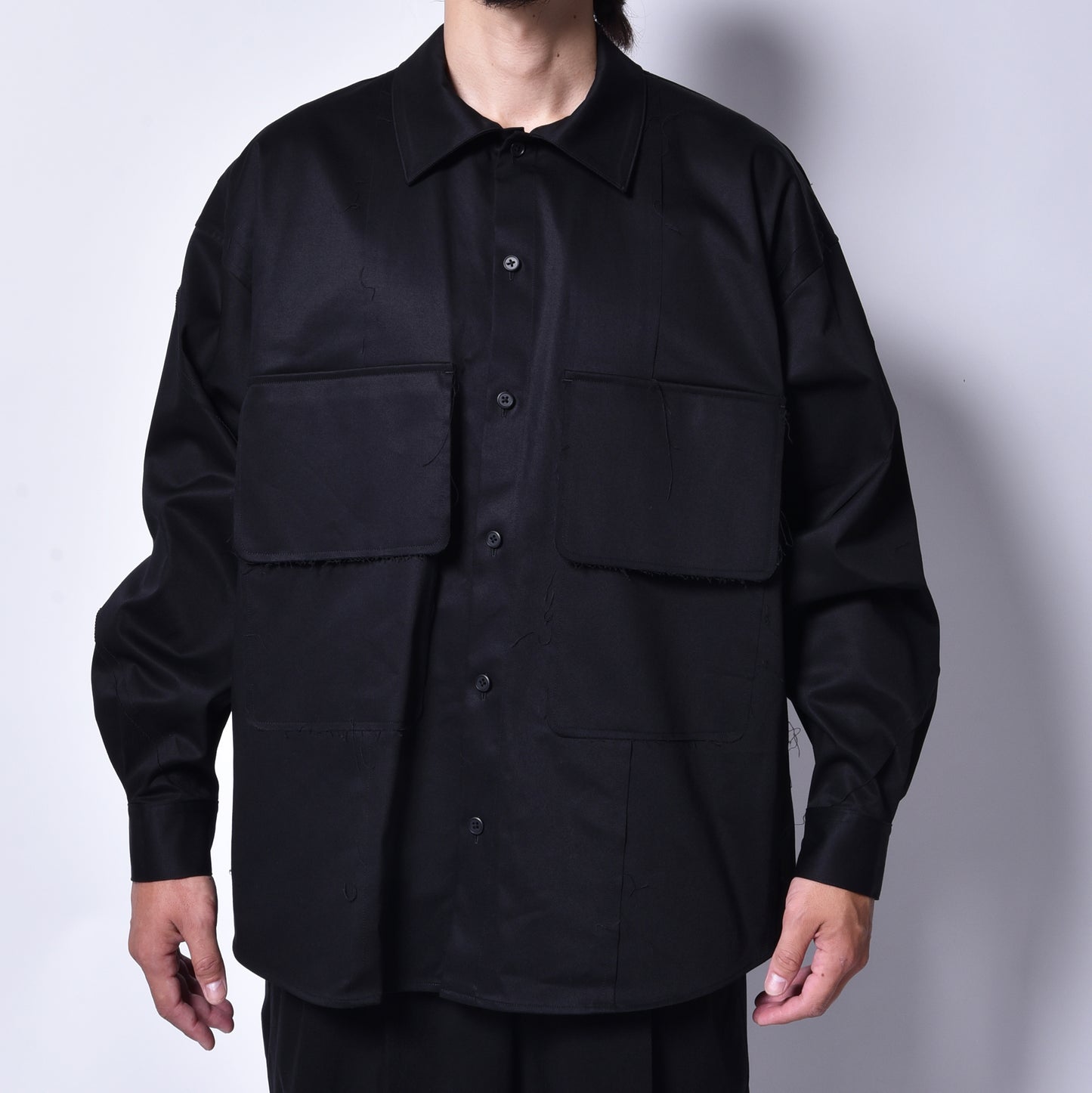 rin / Cut Switch L/S Shirt BK