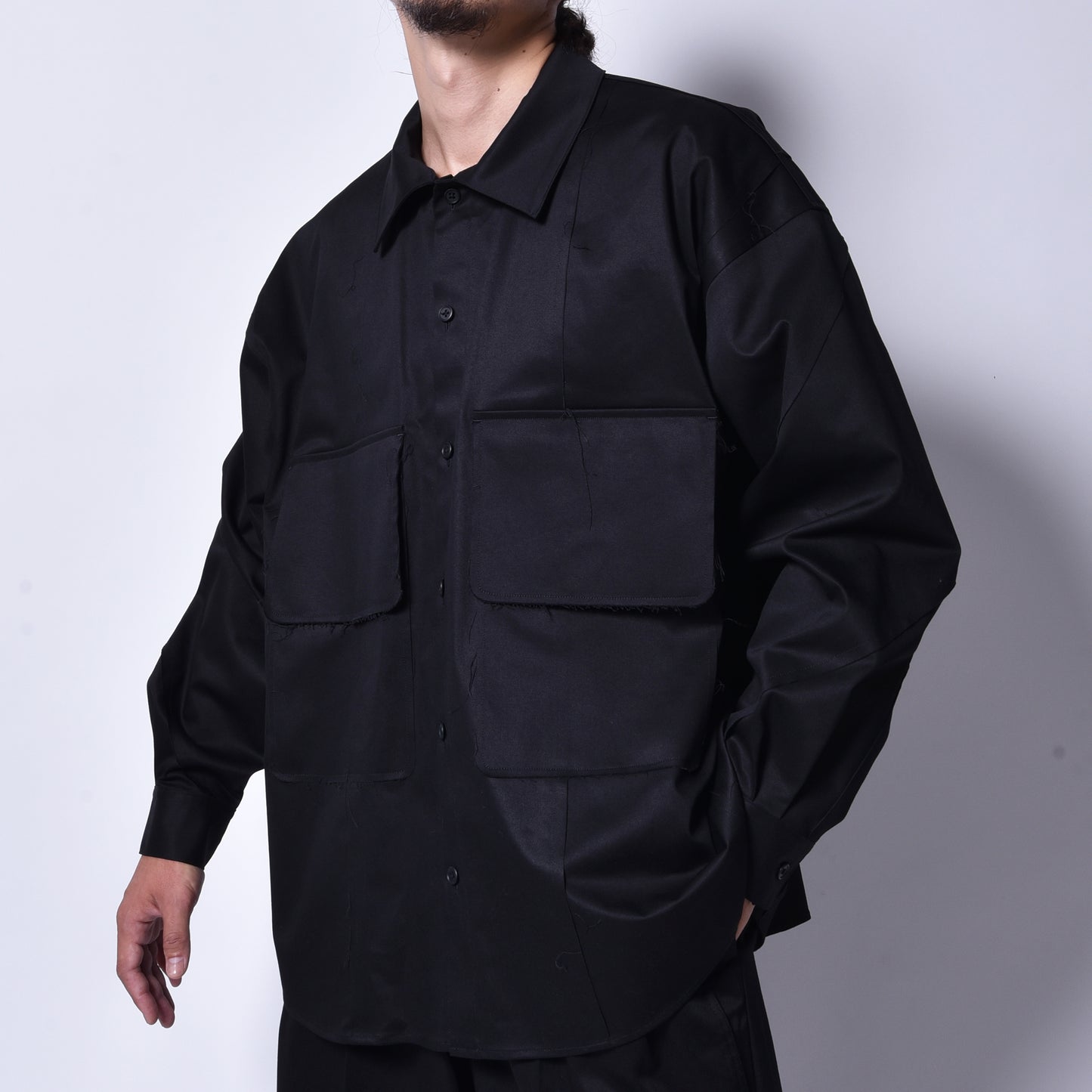 rin / Cut Switch L/S Shirt BK