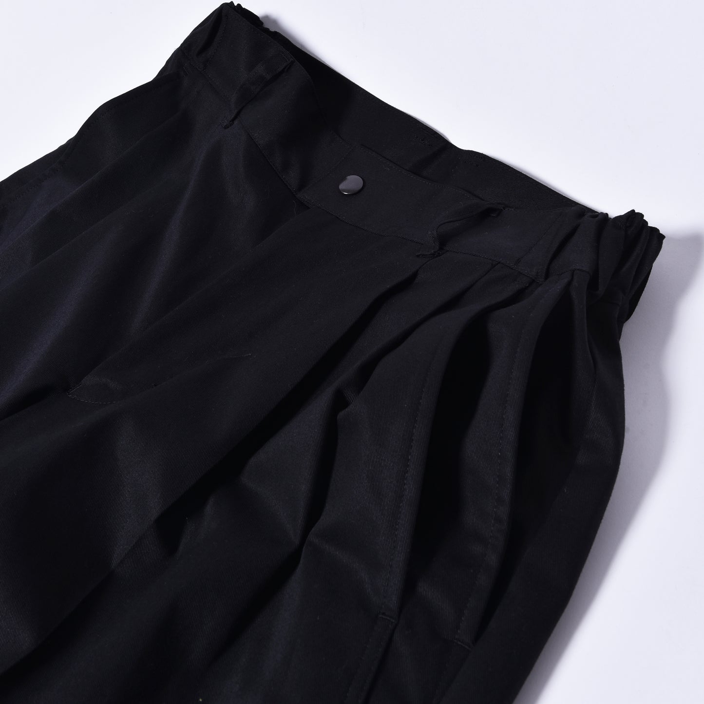rin / Two PK Tuck Wide Slacks Pants BK
