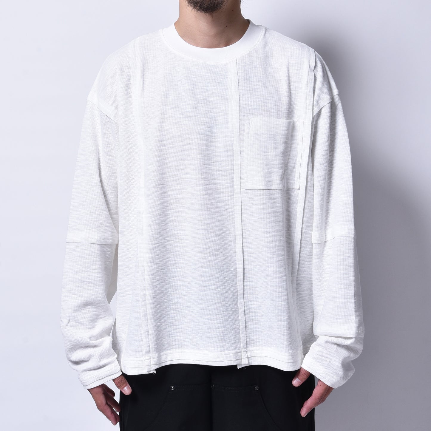 rin / Loose PK Cut Switch L/S Tee WH
