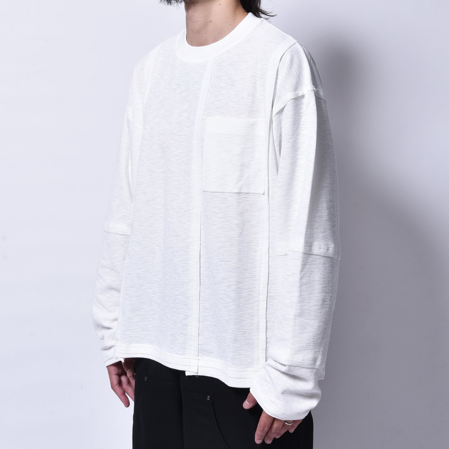 rin / Loose PK Cut Switch L/S Tee WH