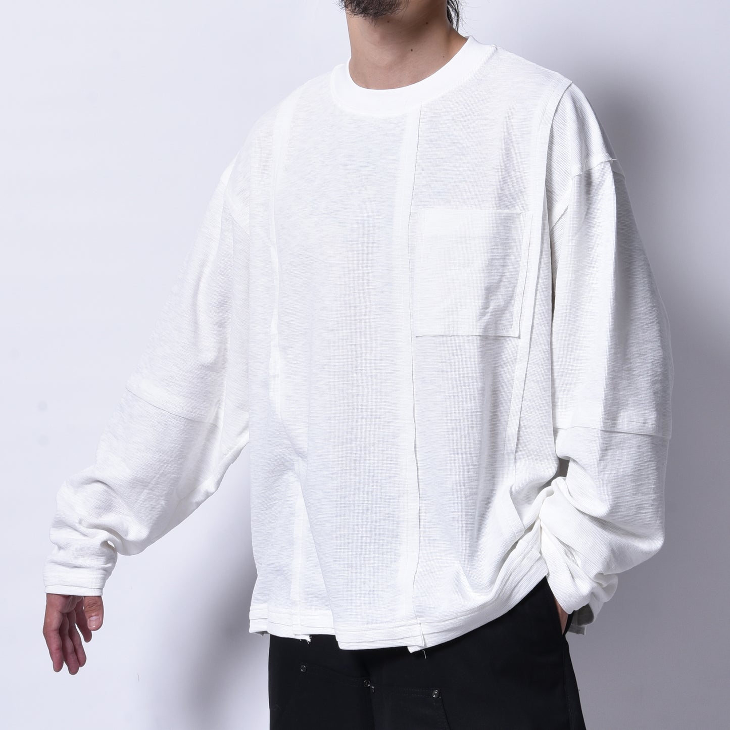 rin / Loose PK Cut Switch L/S Tee WH