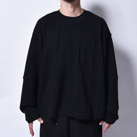 rin / Loose PK Cut Switch L/S Tee BK