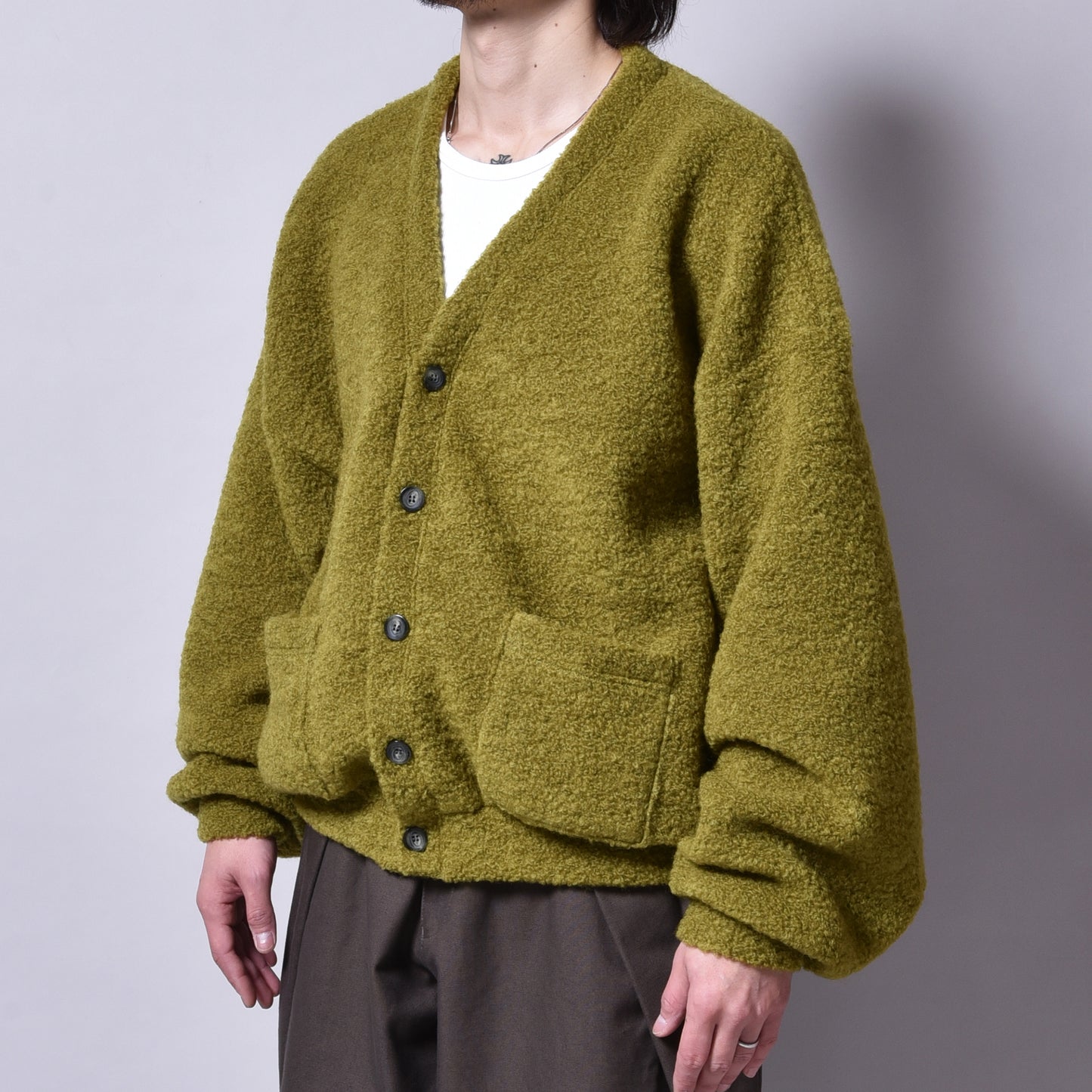 rin / Moco Wool Cardigan UGI YEL