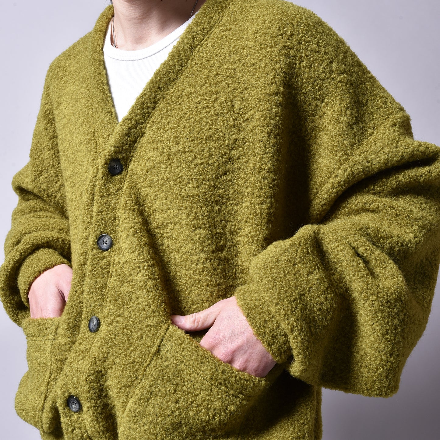 rin / Moco Wool Cardigan UGI YEL