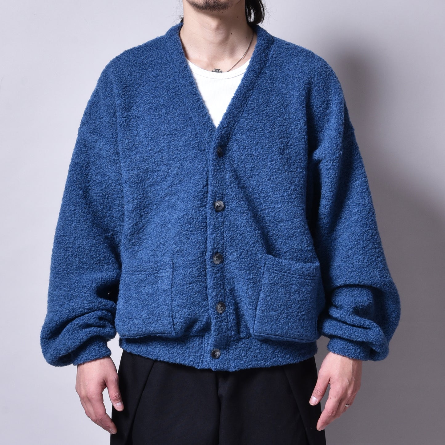 rin / Moco Wool Cardigan BLUE