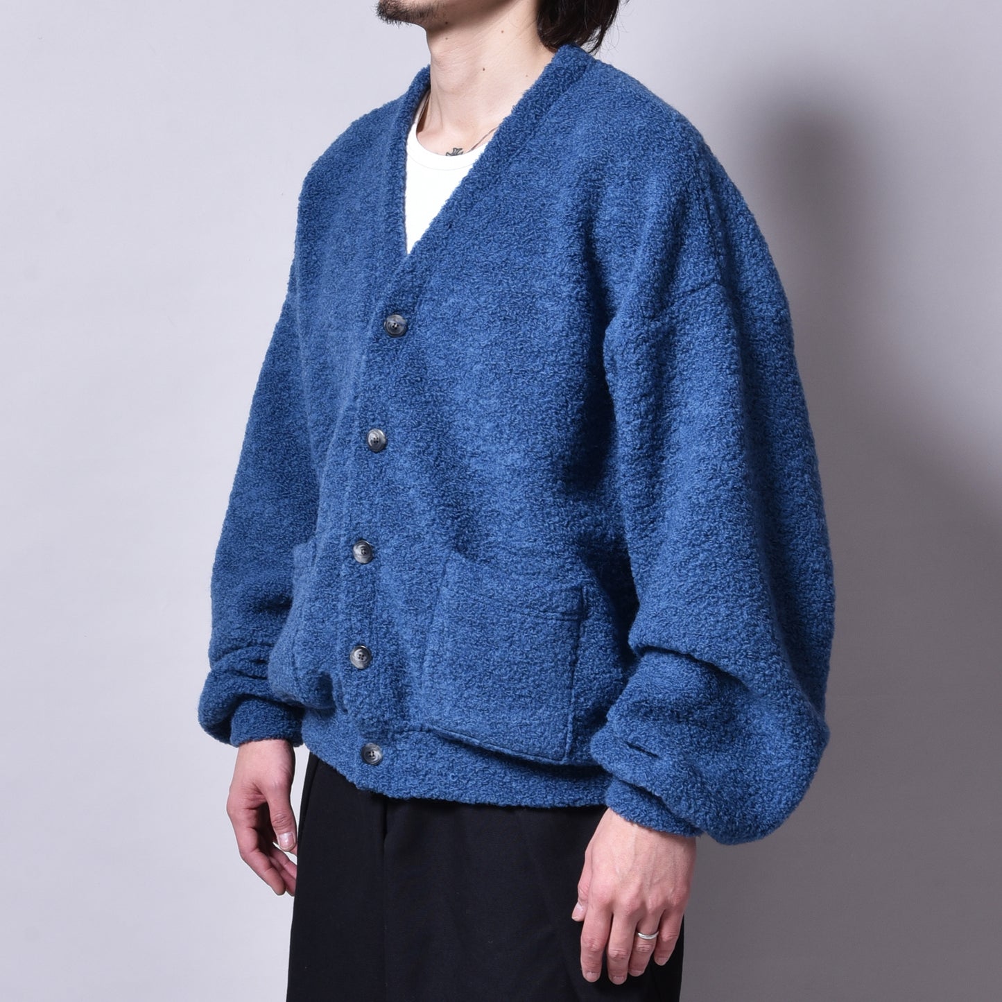 rin / Moco Wool Cardigan BLUE