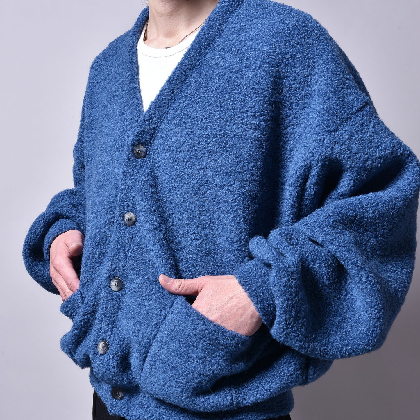 rin / Moco Wool Cardigan BLUE