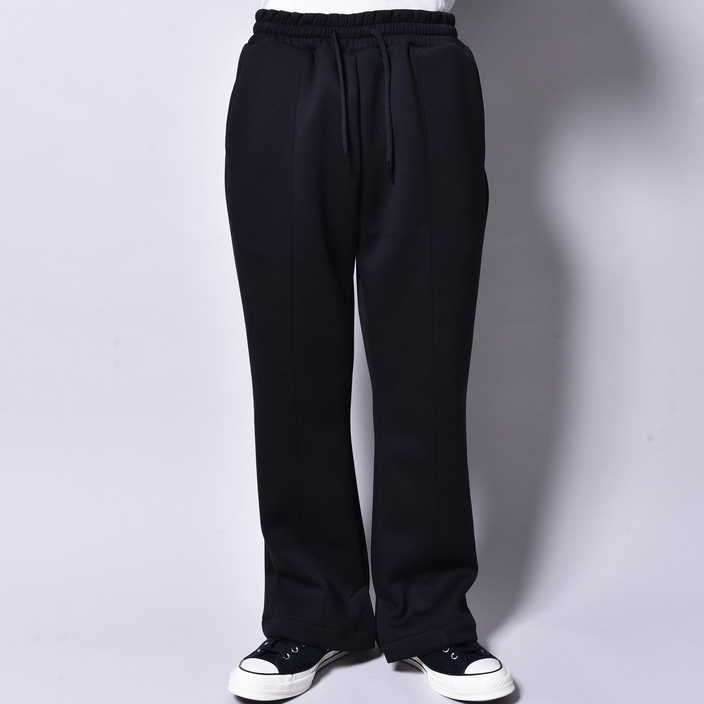 rin / Bonding Flare Jersey Pants BK