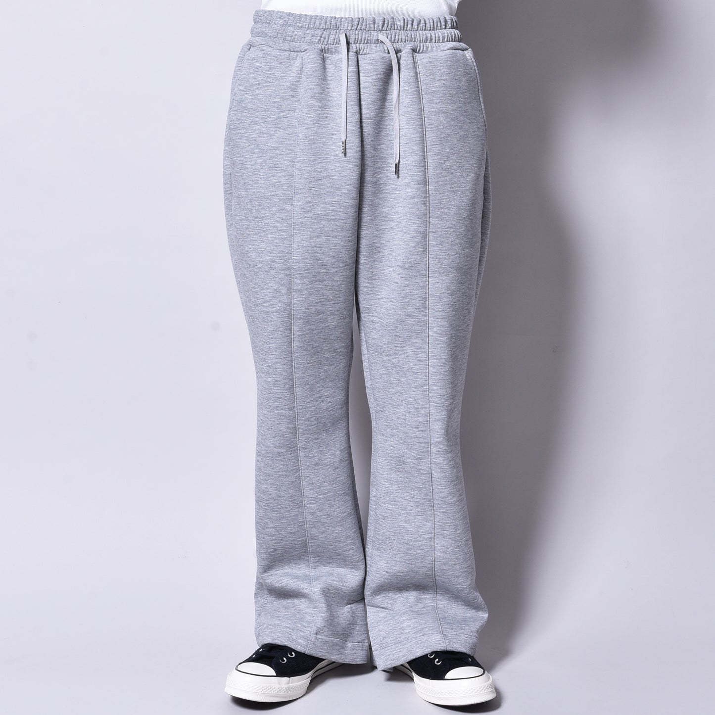 rin / Bonding Flare Jersey Pants GREY