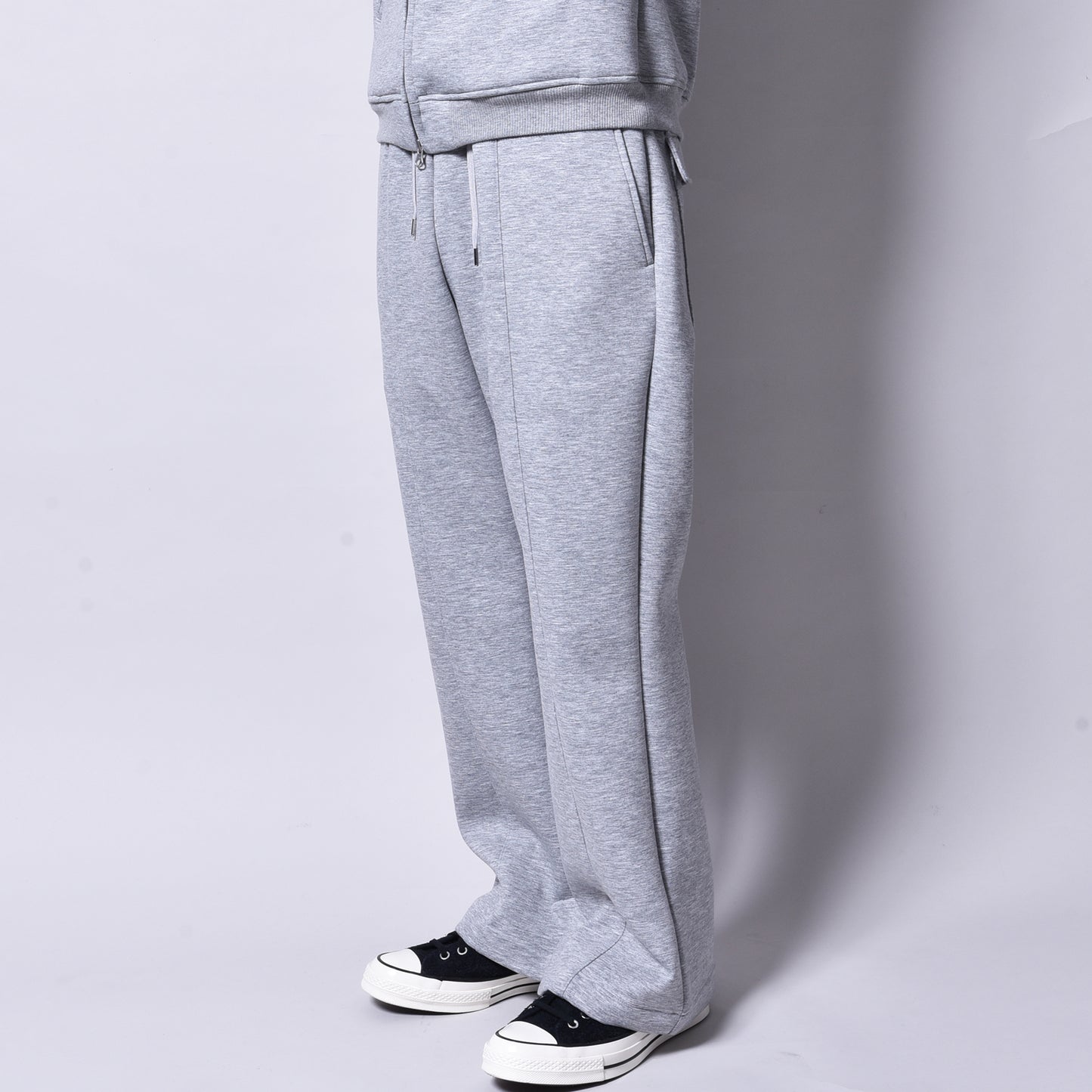 rin / Bonding Flare Jersey Pants GREY
