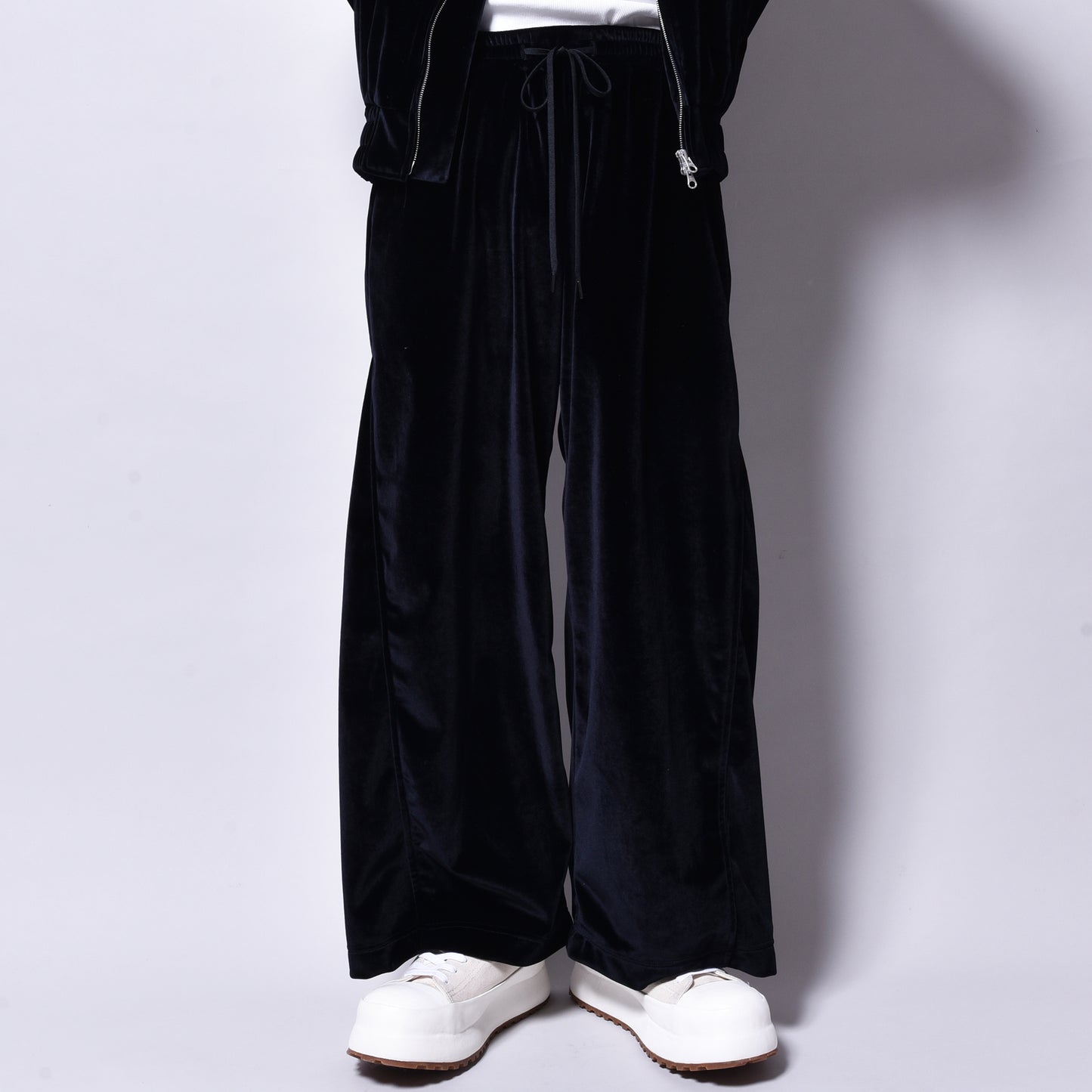 rin / Velvet Archi Wide Pants BK