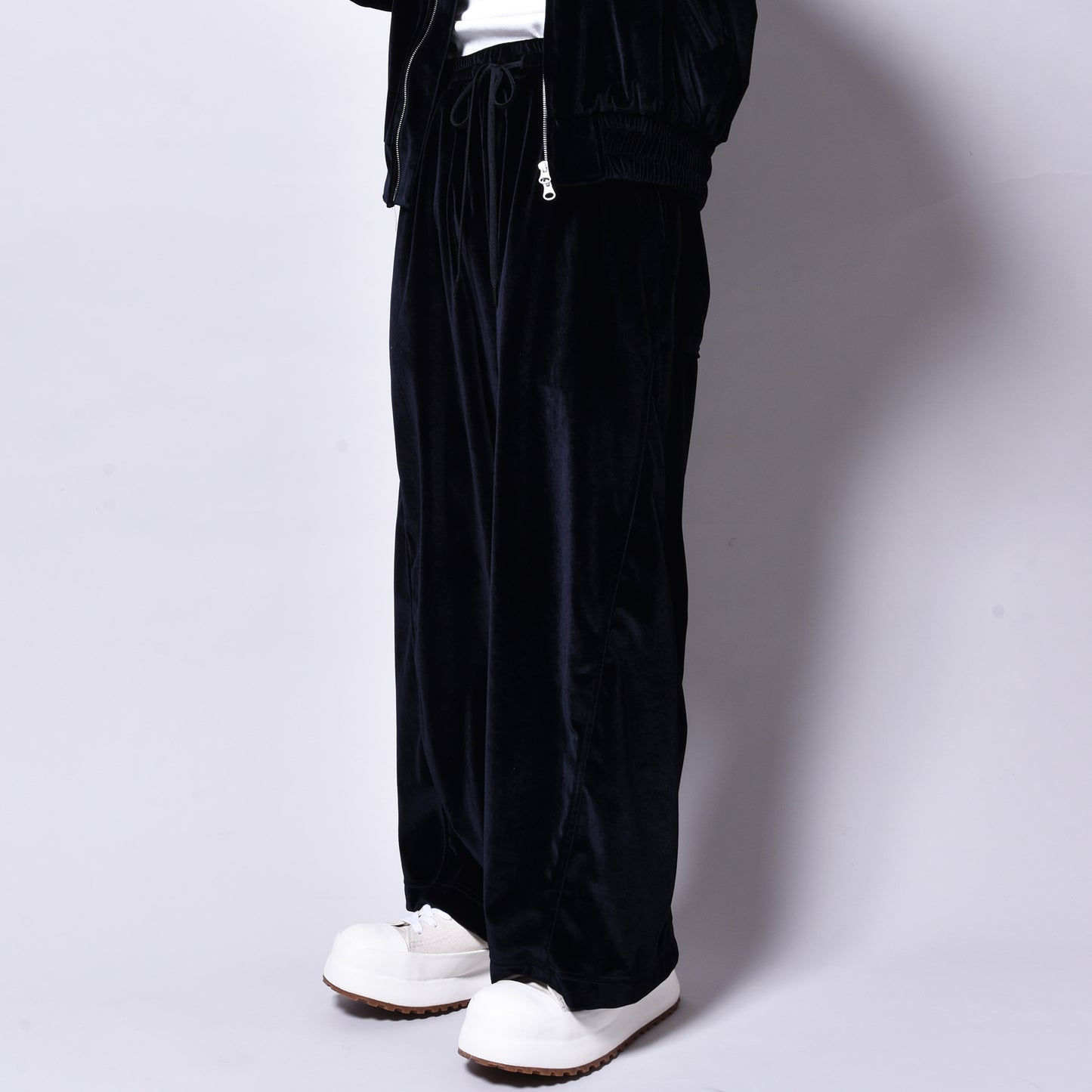 rin / Velvet Archi Wide Pants BK